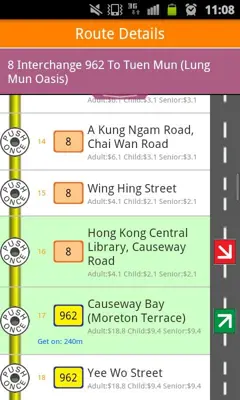 CitybusNWFB android App screenshot 12